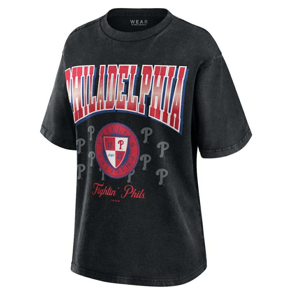 Philadelphia Phillies WEAR by Erin Andrews Women's Oversized Boyfriend T-Shirt Sale