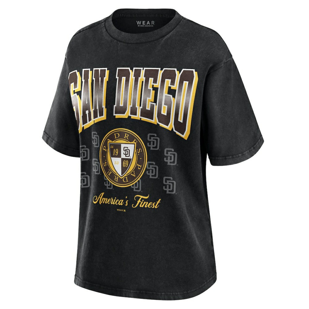 San Diego Padres WEAR by Erin Andrews Women's Oversized Boyfriend T-Shirt Sale