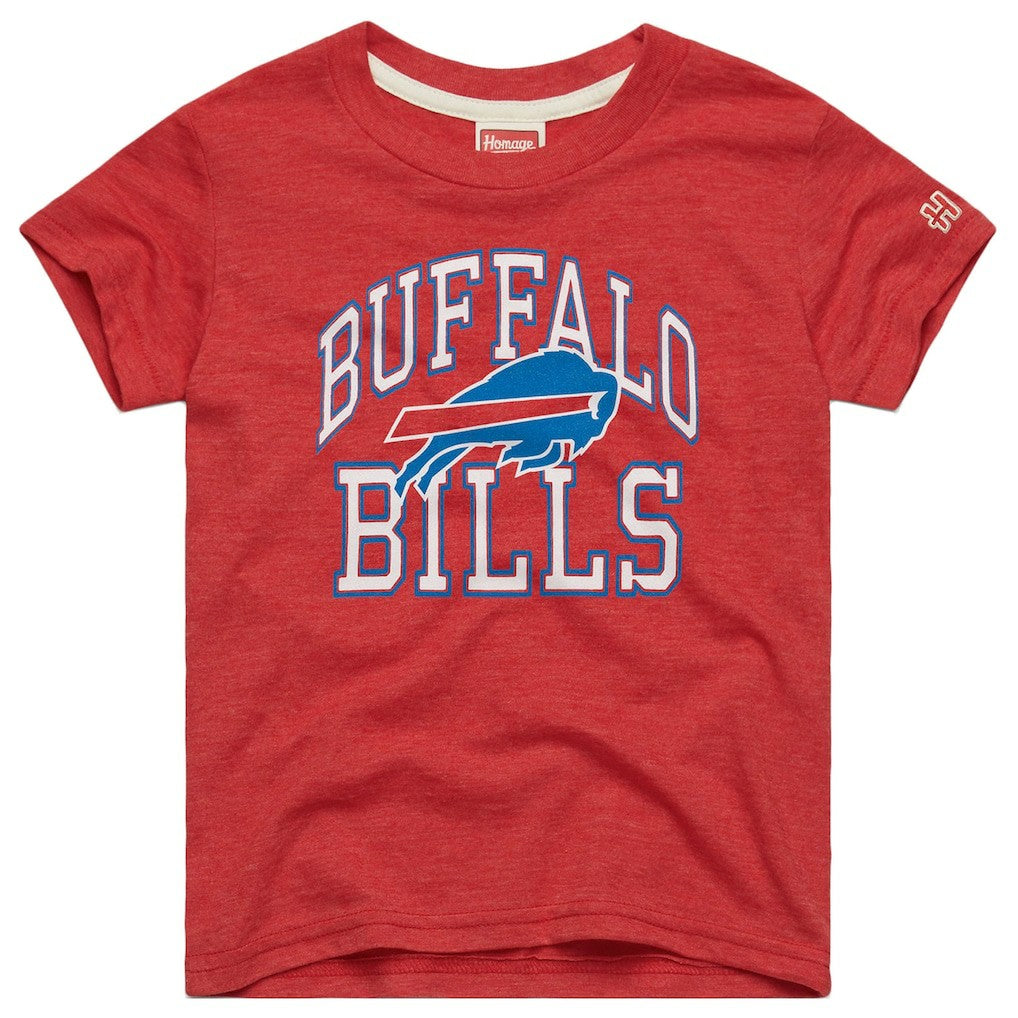Buffalo Bills Homage Youth Arch Tri-Blend T-Shirt Red - NFL