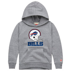 Buffalo Bills Homage Youth Big Helmet Tri-Blend Hoodie Gray - NFL