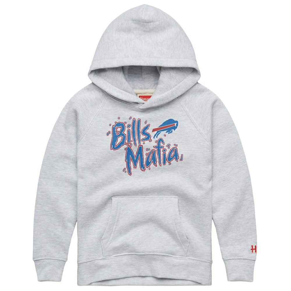 Buffalo Bills Homage Youth Bills Mafia Tri-Blend Hoodie Gray - NFL