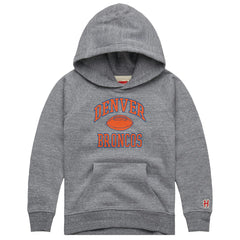 Denver Broncos Homage Youth Gridiron Tri-Blend Hoodie Gray - NFL
