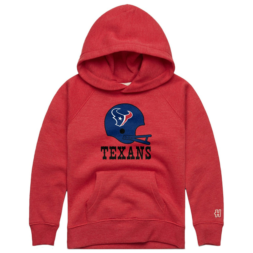 Houston Texans Homage Youth Big Helmet Tri-Blend Hoodie Red - NFL