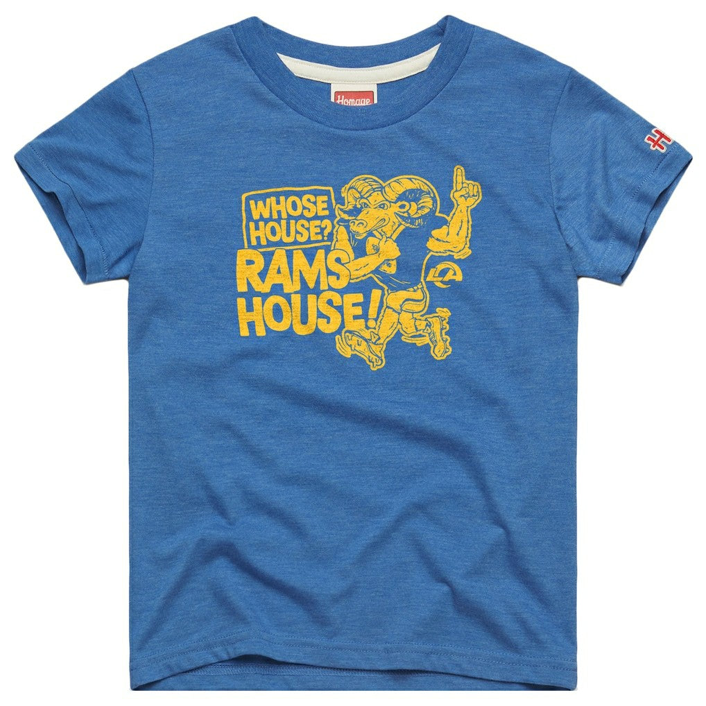 Los Angeles Rams Homage Youth Whose House Mascot Tri-Blend T-Shirt Royal - NFL