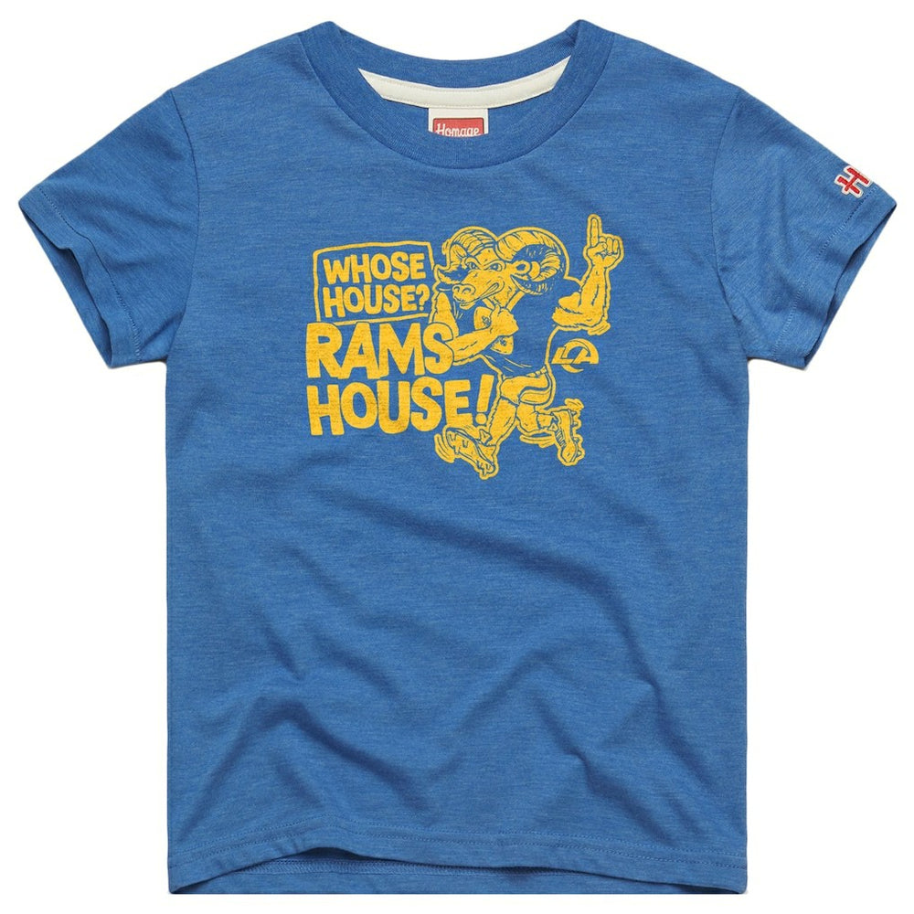 Los Angeles Rams Homage Youth Whose House Mascot Tri-Blend T-Shirt Royal - NFL