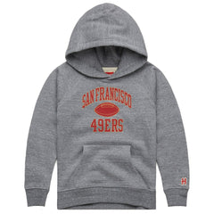 San Francisco 49ers Homage Youth Gridiron Tri-Blend Hoodie Gray - NFL