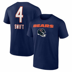 D'Andre Swift Chicago Bears Team Wordmark T-Shirt Navy - NFL
