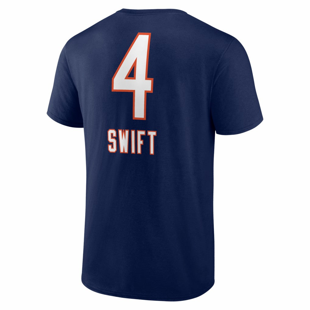 D'Andre Swift Chicago Bears Team Wordmark T-Shirt Navy - NFL