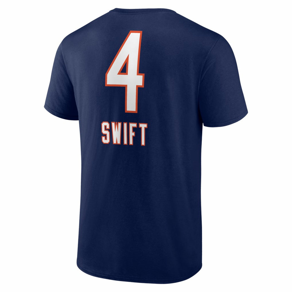 D'Andre Swift Chicago Bears Team Wordmark T-Shirt Navy - NFL