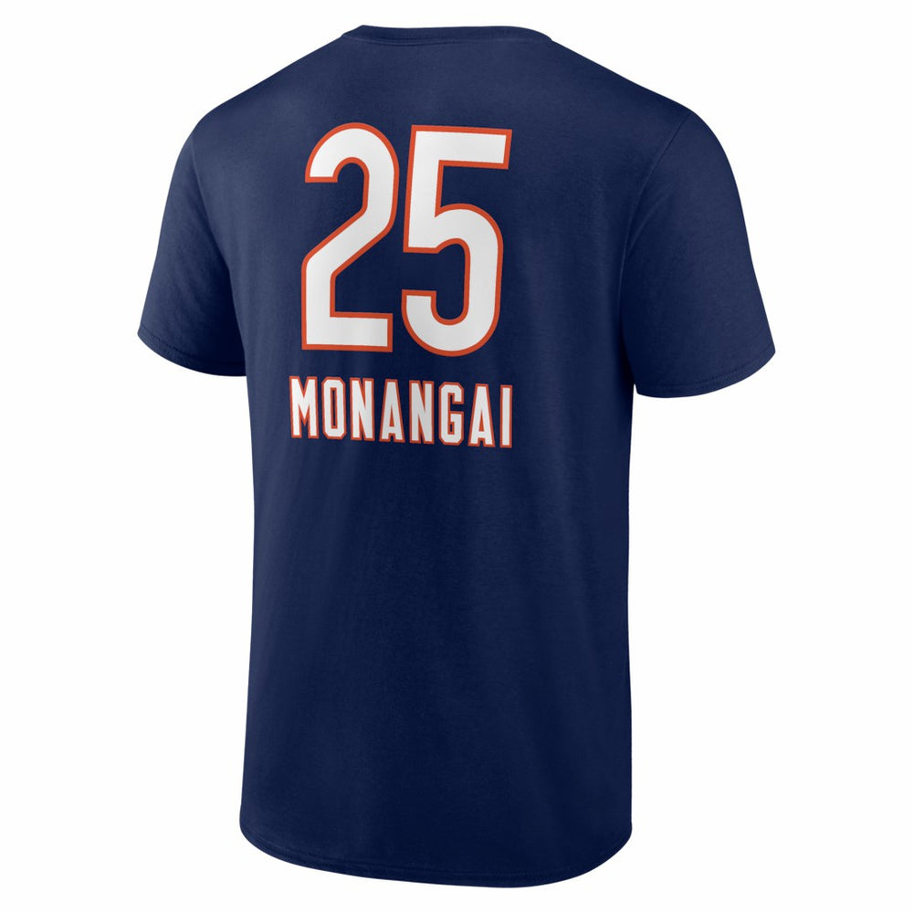 Kyle Monangai Chicago Bears Team Wordmark T-Shirt Navy - NFL
