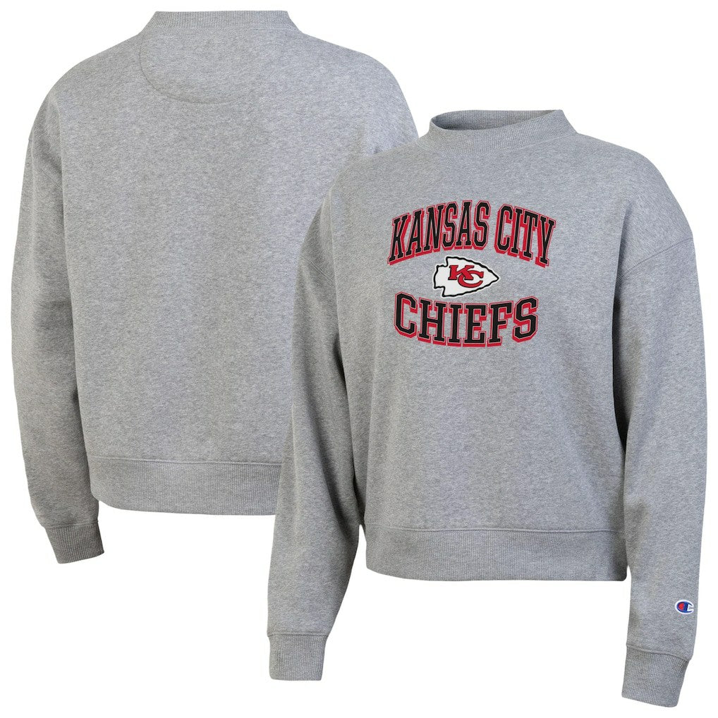 Kansas City Chiefs Champion Women's Triumph Tri-Blend Sweatshirt Gray - NFL