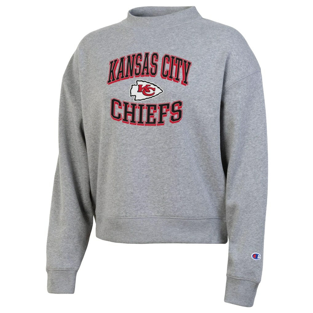 Kansas City Chiefs Champion Women's Triumph Tri-Blend Sweatshirt Gray - NFL