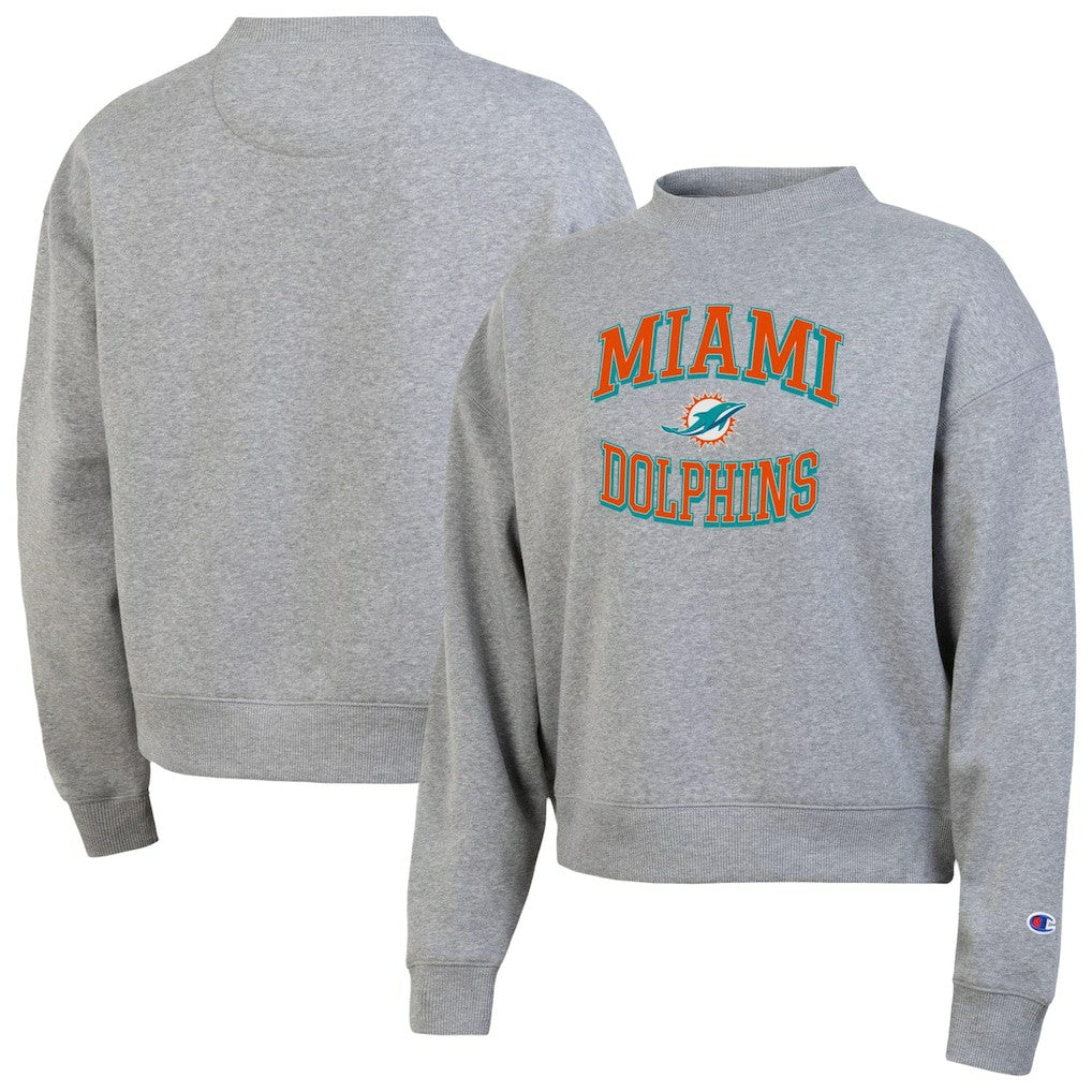 Miami Dolphins Champion Women's Triumph Tri-Blend Sweatshirt Gray - NFL