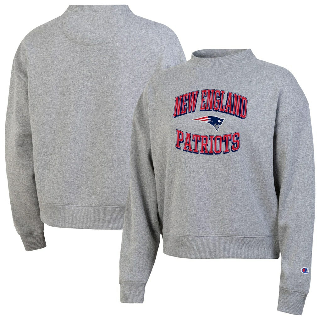 New England Patriots Champion Women's Triumph Tri-Blend Sweatshirt Gray - NFL