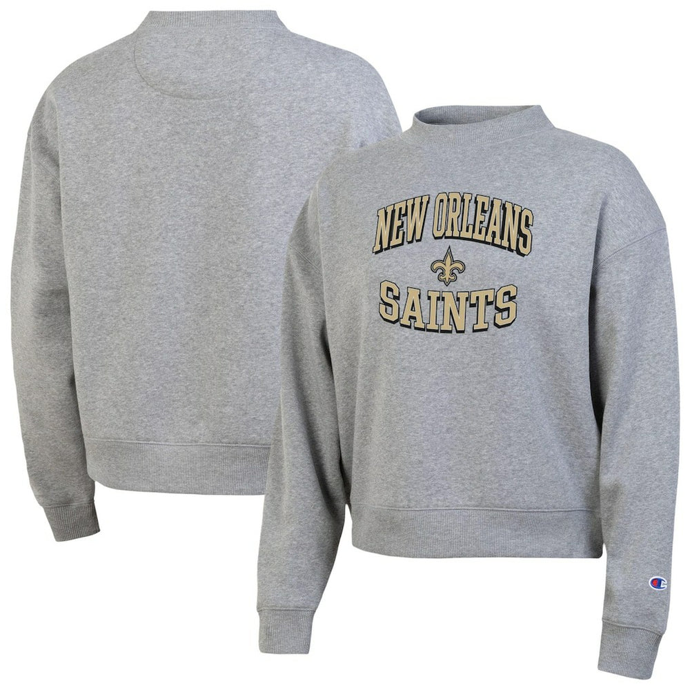 New Orleans Saints Champion Women's Triumph Tri-Blend Sweatshirt Gray - NFL