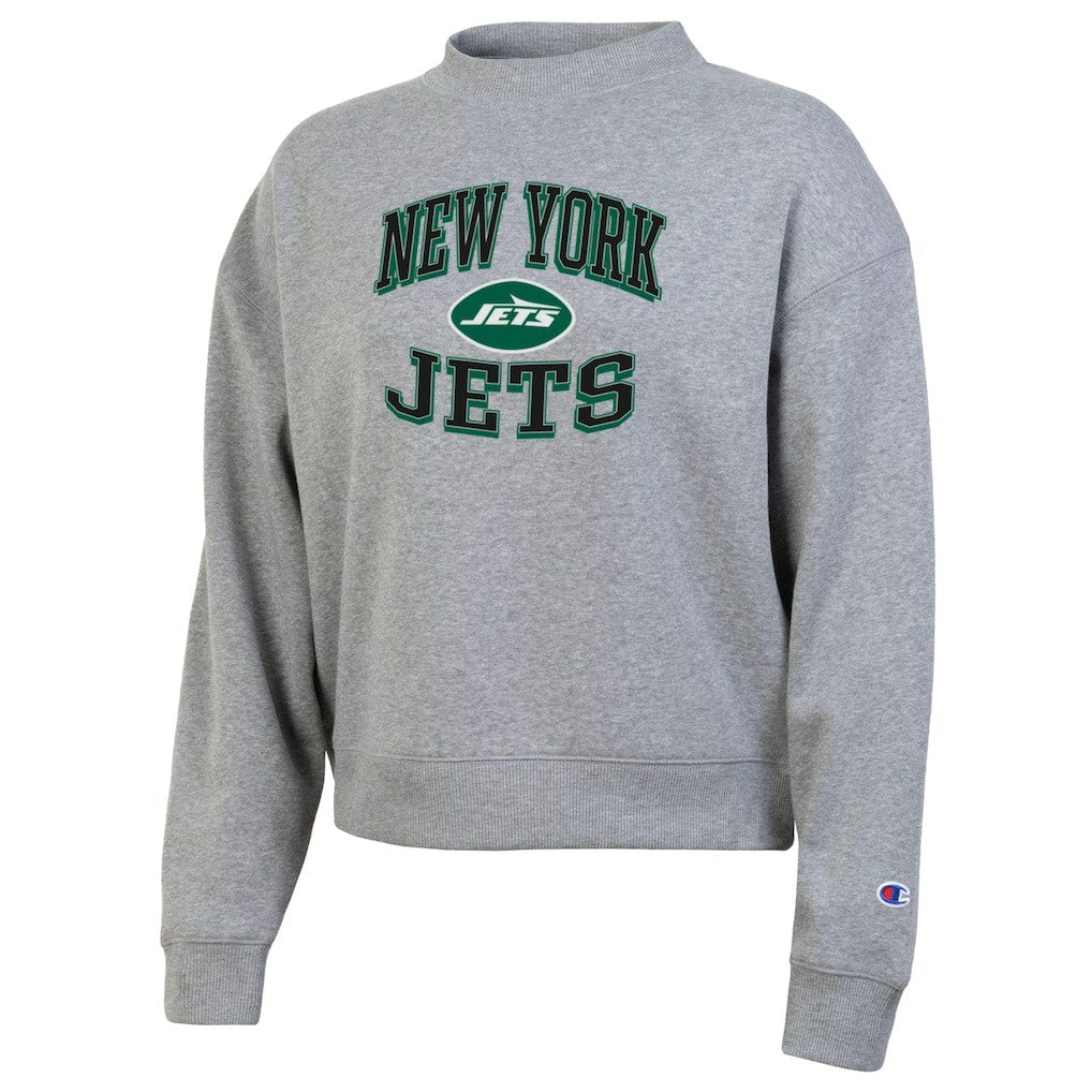 New York Jets Champion Women's Triumph Tri-Blend Sweatshirt Gray - NFL
