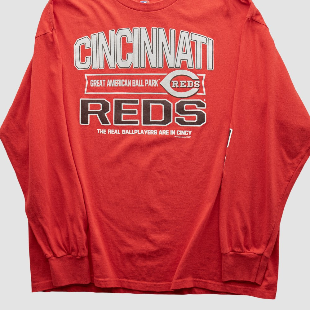 Cincinnati Reds Genuine Merchandise 2000s Long Sleeve T-shirt Sale