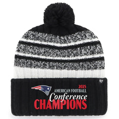 New England Patriots '47 2025 AFC Champions Tavern Cuffed Knit Hat with Pom Black - NFL