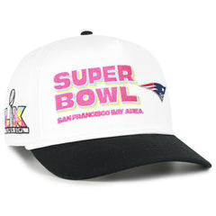 New England Patriots '47 Super Bowl LX Stacked Hitch Adjustable Hat White/Black - 47 brand