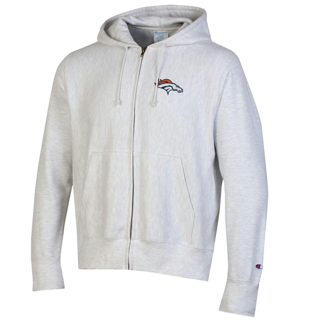 Denver Broncos Champion Reverse Weave Full-Zip Hoodie Gray - NFL