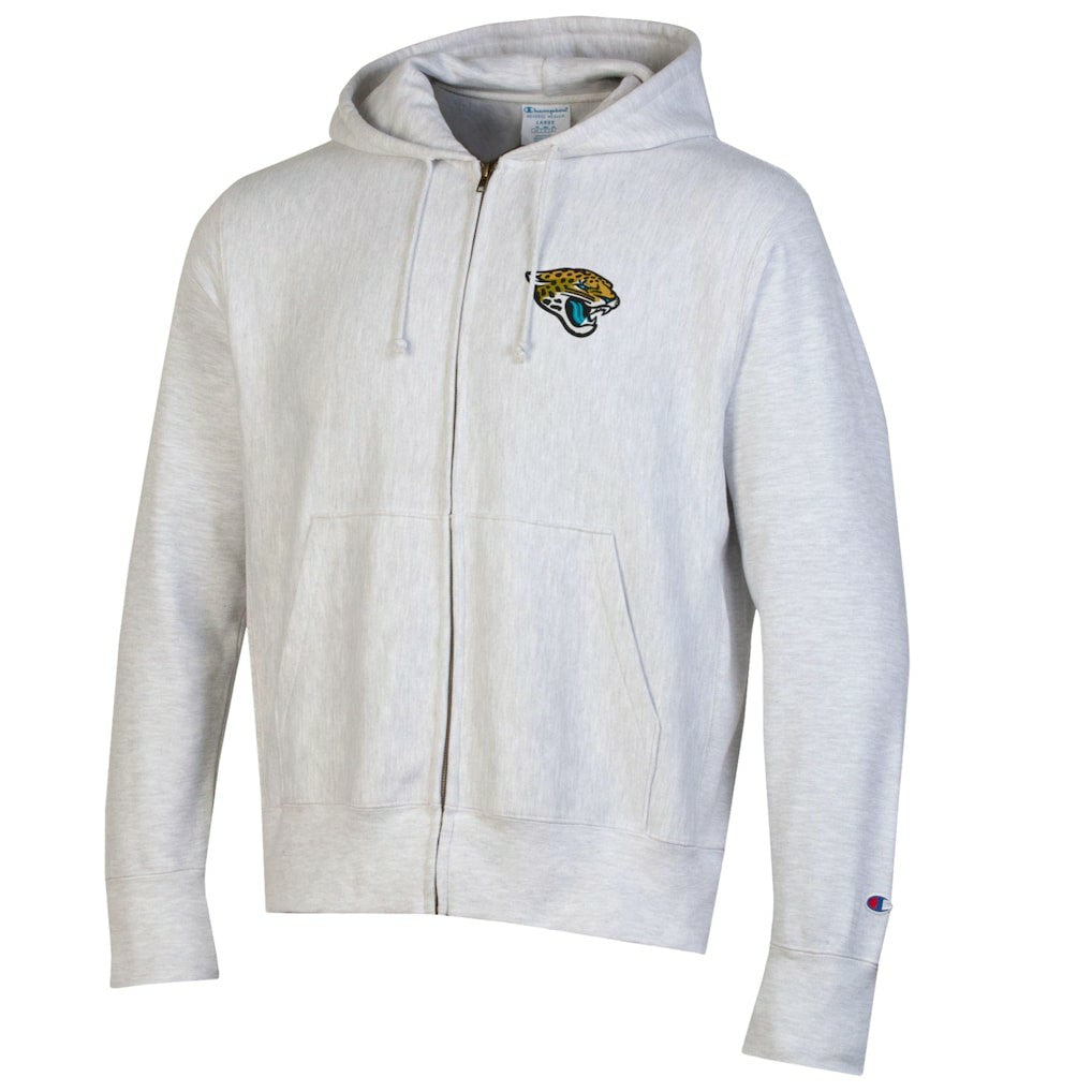 Jacksonville Jaguars Champion Reverse Weave Full-Zip Hoodie Gray - NFL
