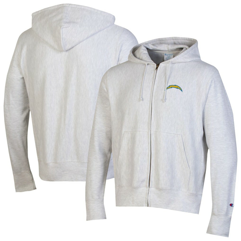 Los Angeles Chargers Champion Reverse Weave Full-Zip Hoodie Gray - NFL