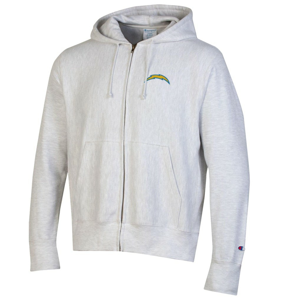 Los Angeles Chargers Champion Reverse Weave Full-Zip Hoodie Gray - NFL