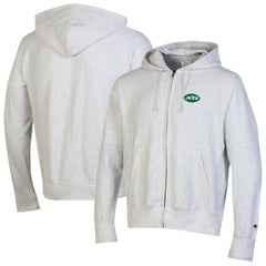 New York Jets Champion Reverse Weave Full-Zip Hoodie Gray - NFL