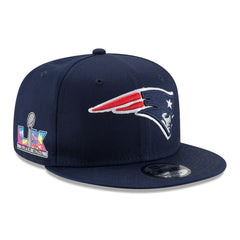 New England Patriots New Era Super Bowl LX Side Patch 9FIFTY Snapback Hat Navy - NFL