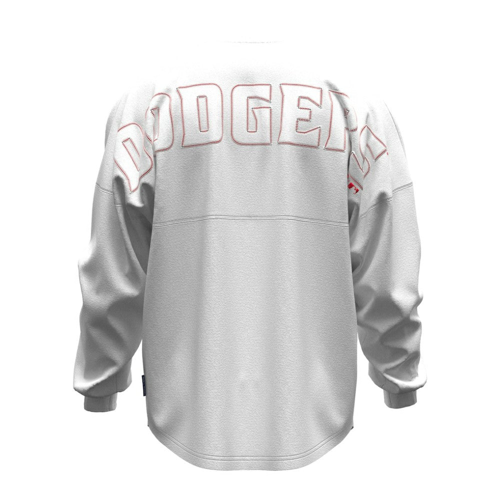 Los Angeles Dodgers Fanatics Women's Baseball Stitch Spirit Jersey Long Sleeve T-Shirt for sale