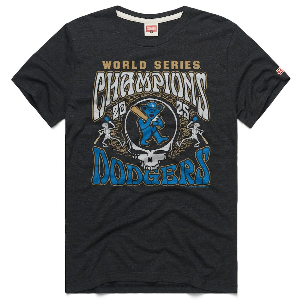 Los Angeles Dodgers x Grateful Dead Homage 2026 Gold Collection Label Tri-Blend T-Shirt Online