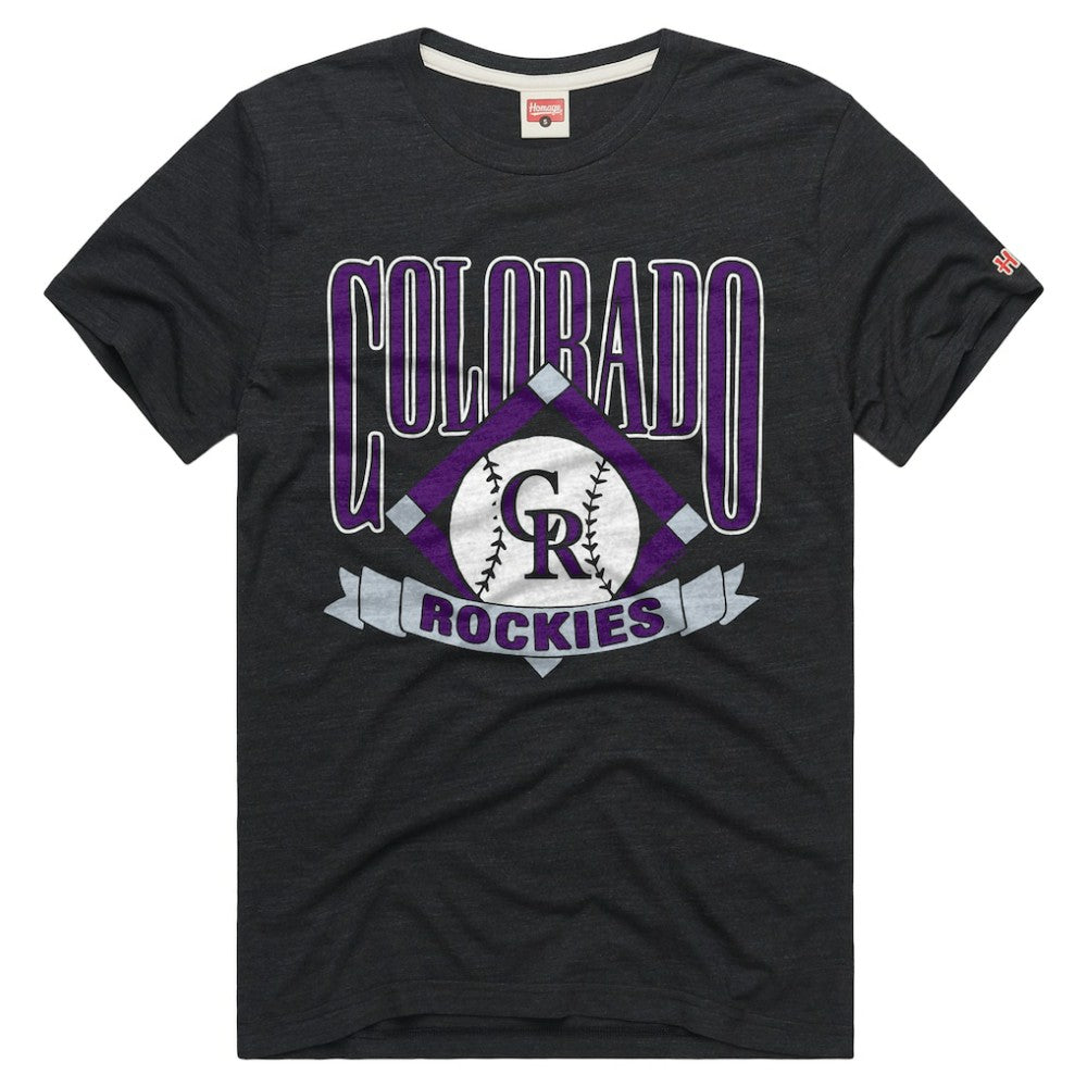 Colorado Rockies Homage Tri-Blend Hyperlocal T-Shirt for sale