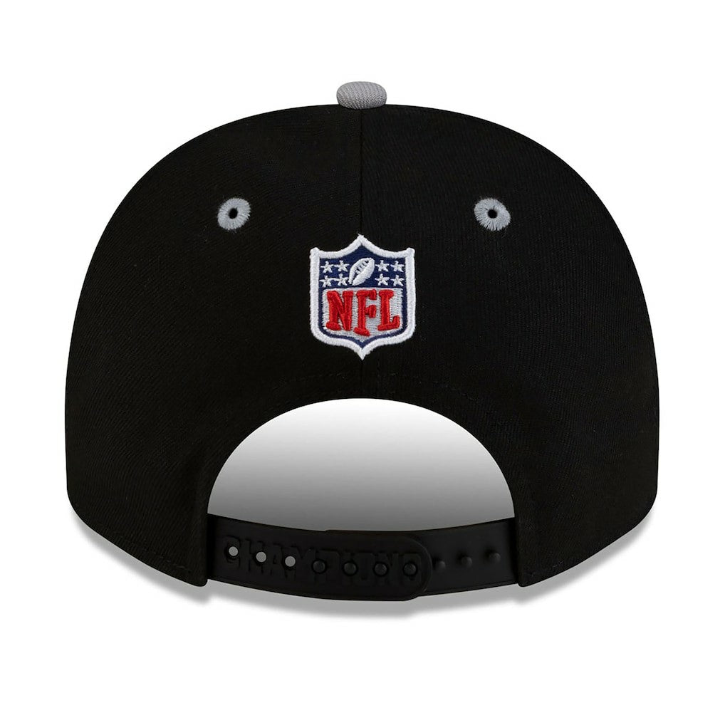 New England Patriots New Era 2025 AFC Champions Locker Room Trophy Collection A-Frame 9FIFTY Snapback Hat Black - NFL
