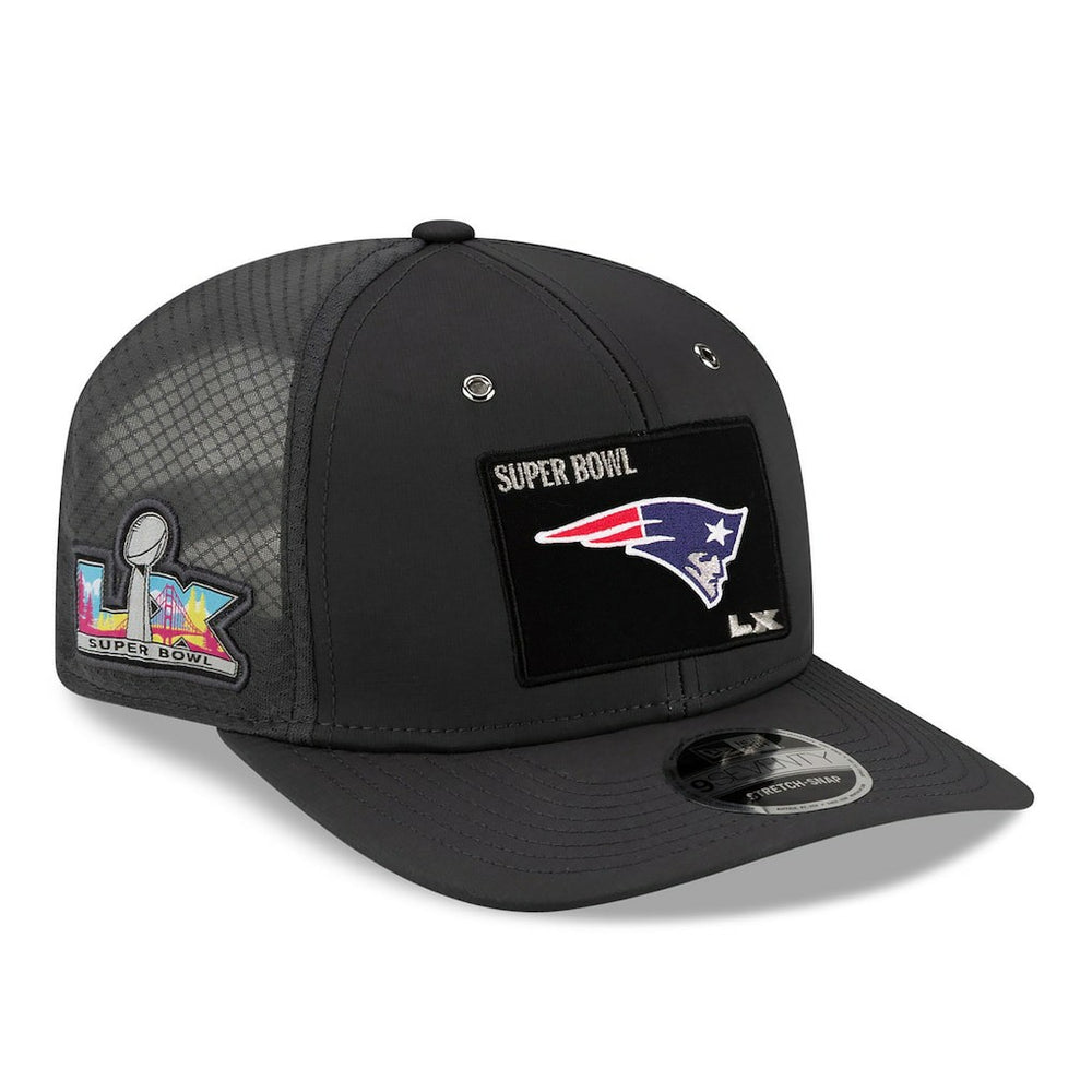 New England Patriots New Era Super Bowl LX Opening Night 9SEVENTY Adjustable Hat Charcoal - NFL
