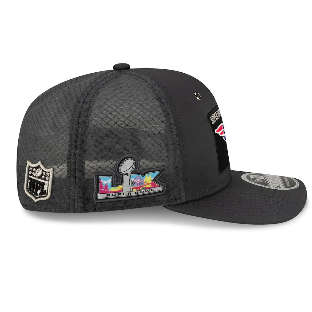 New England Patriots New Era Super Bowl LX Opening Night 9SEVENTY Adjustable Hat Charcoal - NFL