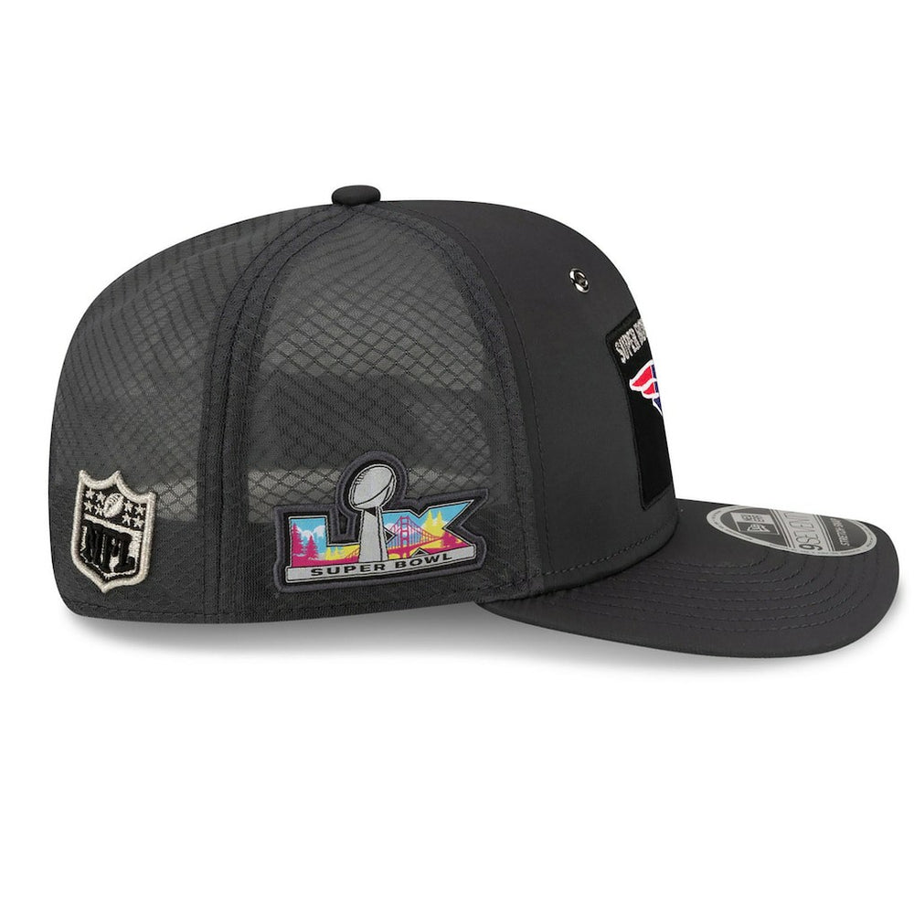 New England Patriots New Era Super Bowl LX Opening Night 9SEVENTY Adjustable Hat Charcoal - NFL