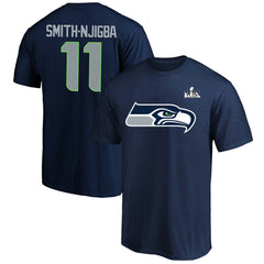 Jaxon Smith-Njigba Seattle Seahawks Super Bowl LX Patch Big & Tall Name & Number T-Shirt College Navy - Fanatics