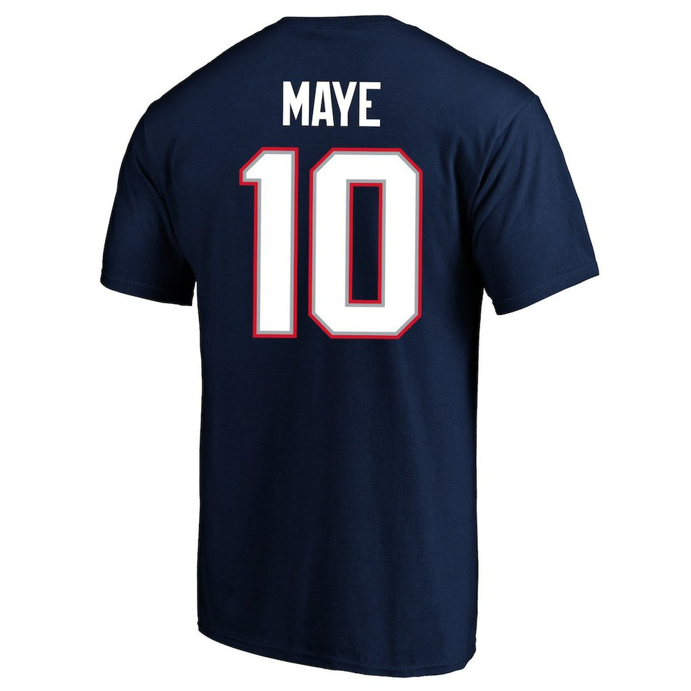 Drake Maye New England Patriots Super Bowl LX Patch Big & Tall Name & Number T-Shirt Navy - Fanatics