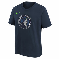Nike - Minnesota Timberwolves Youth Team Essential Logo T-Shirt - Navy