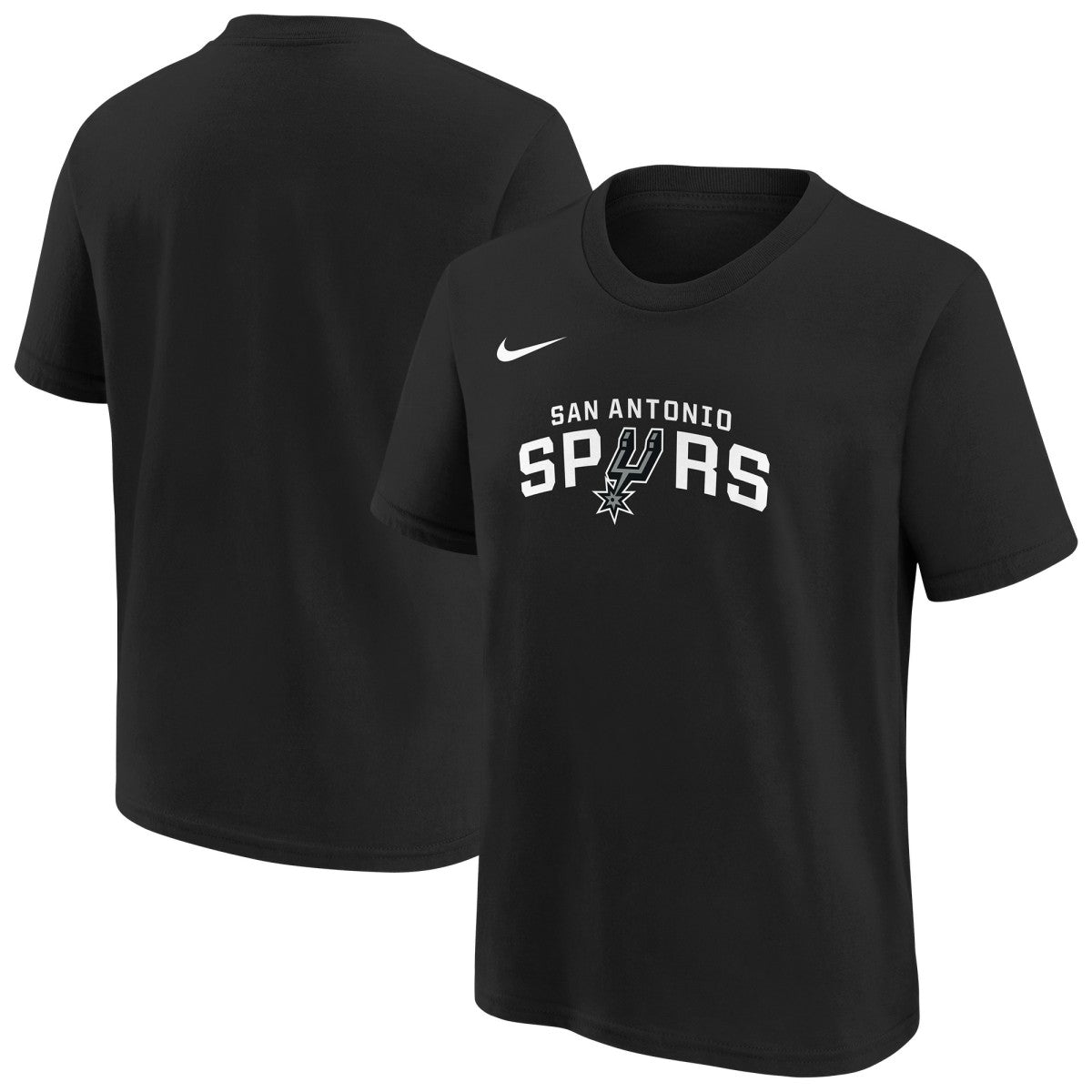 Nike - San Antonio Spurs Youth Team Essential Logo T-Shirt - Black
