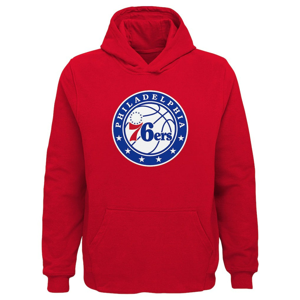 NBA - Philadelphia 76ers Outerstuff Youth Primary Logo Pullover Hoodie - Red