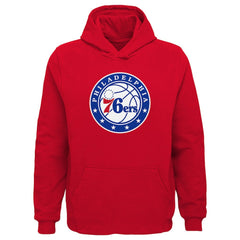 NBA - Philadelphia 76ers Outerstuff Youth Primary Logo Pullover Hoodie - Red