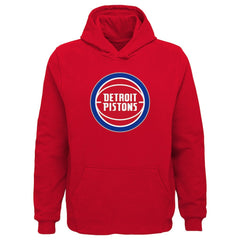 NBA - Detroit Pistons Outerstuff Youth Primary Logo Pullover Hoodie - Red