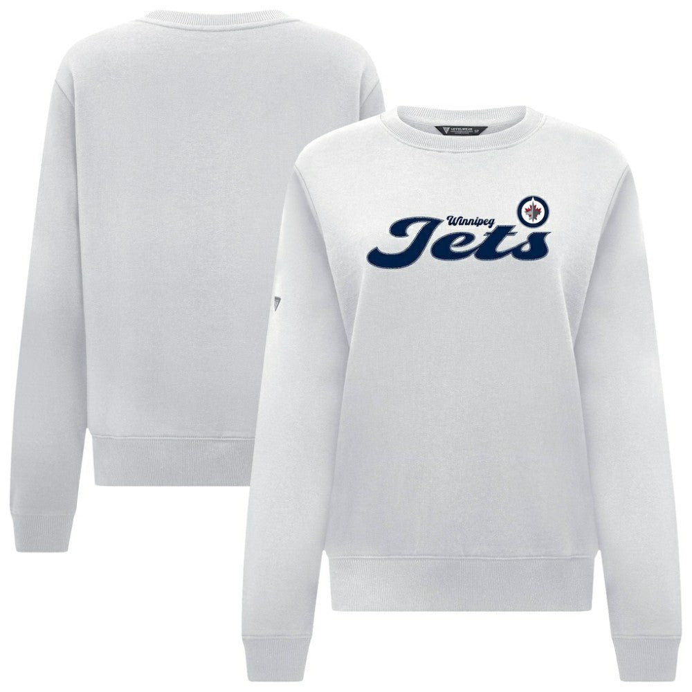 Winnipeg Jets - Levelwear Women's Yvette Big Script Tri-Blend Sweatshirt White