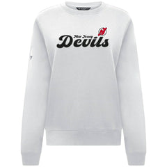 New Jersey Devils - Levelwear Women's Yvette Big Script Tri-Blend Sweatshirt White
