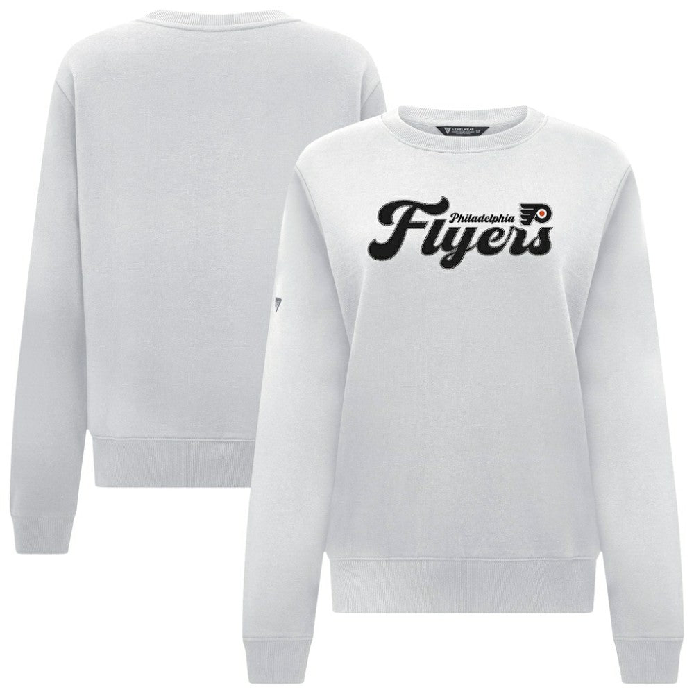 Philadelphia Flyers - Levelwear Women's Yvette Big Script Tri-Blend Sweatshirt White