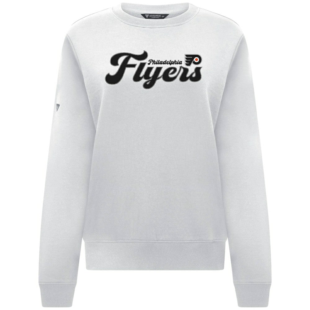 Philadelphia Flyers - Levelwear Women's Yvette Big Script Tri-Blend Sweatshirt White