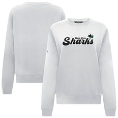San Jose Sharks - Levelwear Women's Yvette Big Script Tri-Blend Sweatshirt White