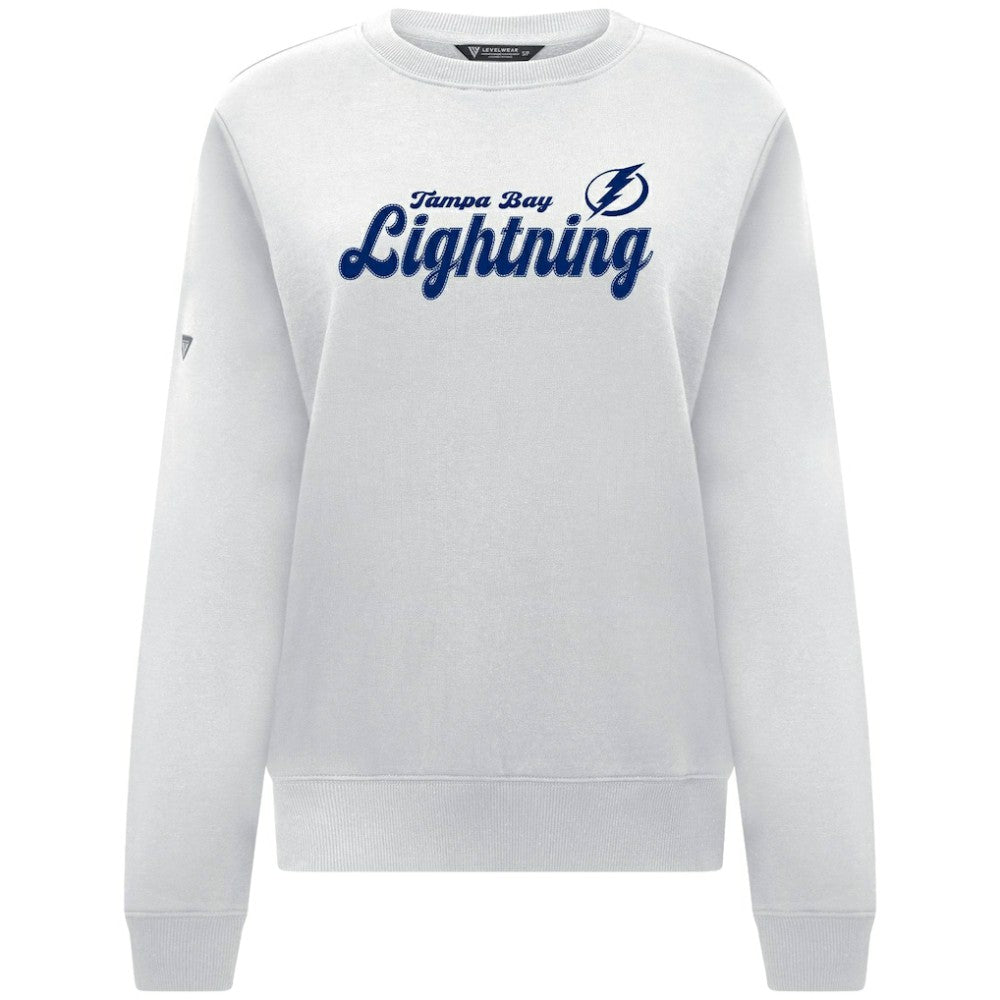 Tampa Bay Lightning - Levelwear Women's Yvette Big Script Tri-Blend Sweatshirt White