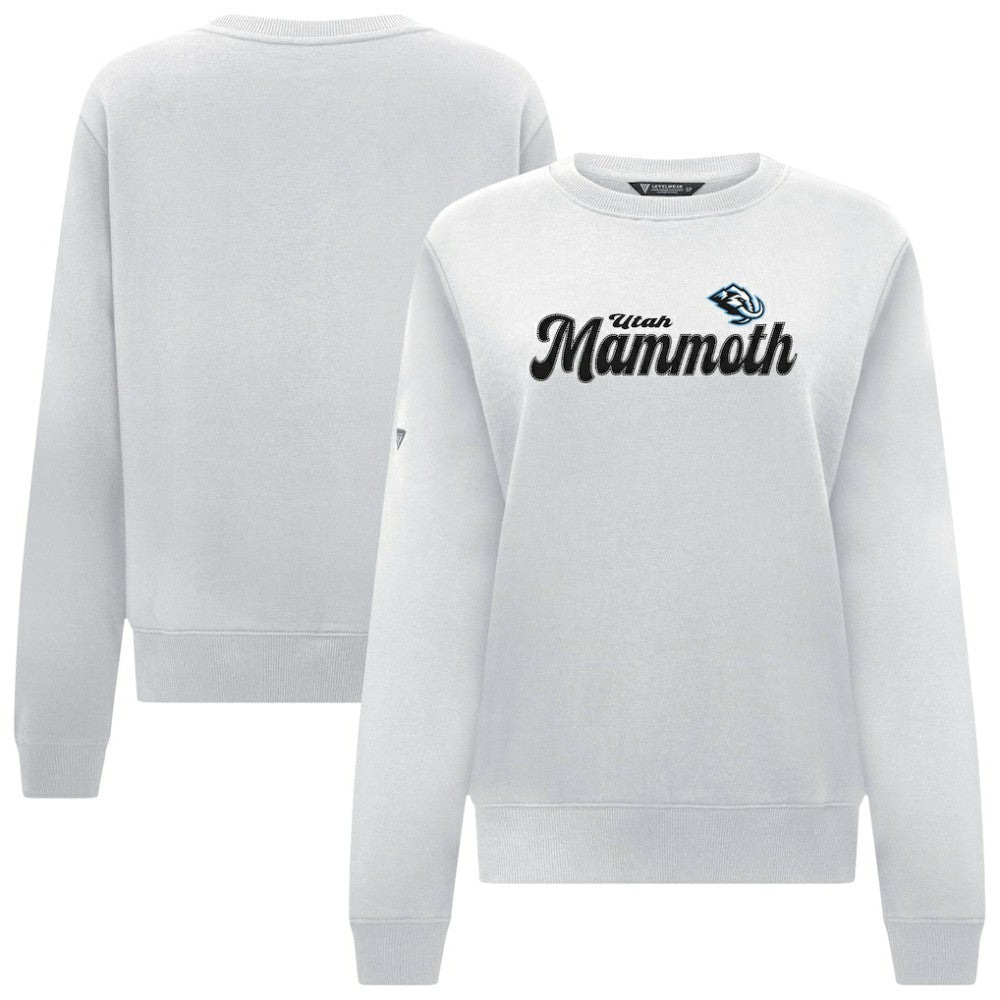 Utah Mammoth - Levelwear Women's Yvette Big Script Tri-Blend Sweatshirt White